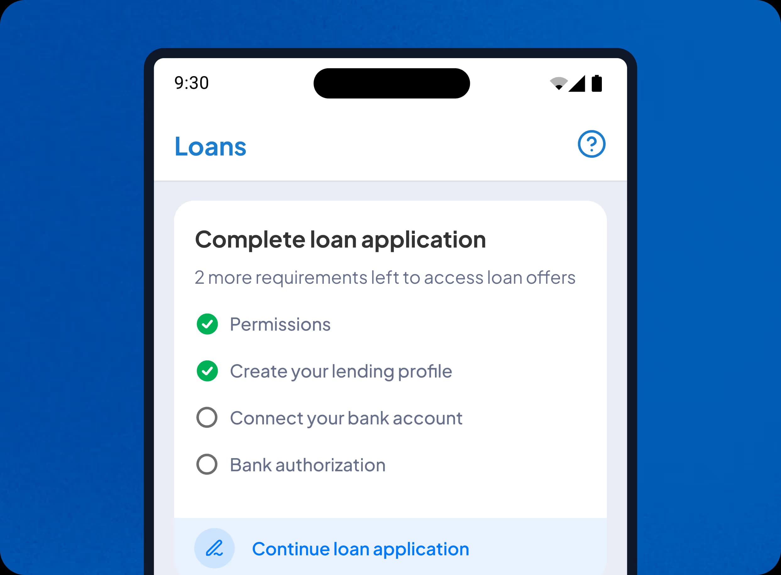 Complete your loan application